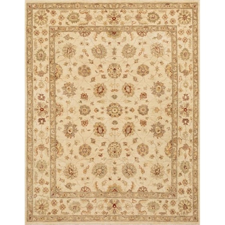 Loloi 4 ft. x 6 ft. Majestic Rectangular Shape Hand Knotted Area Rug- Ivory and Ivory MAJEMM-03IVIV4060
